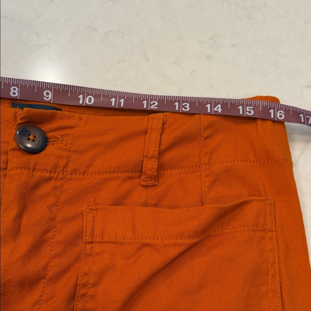 Anthropologie Collette Wide-Leg Pants in Bright Orange - Picture 6 of 8